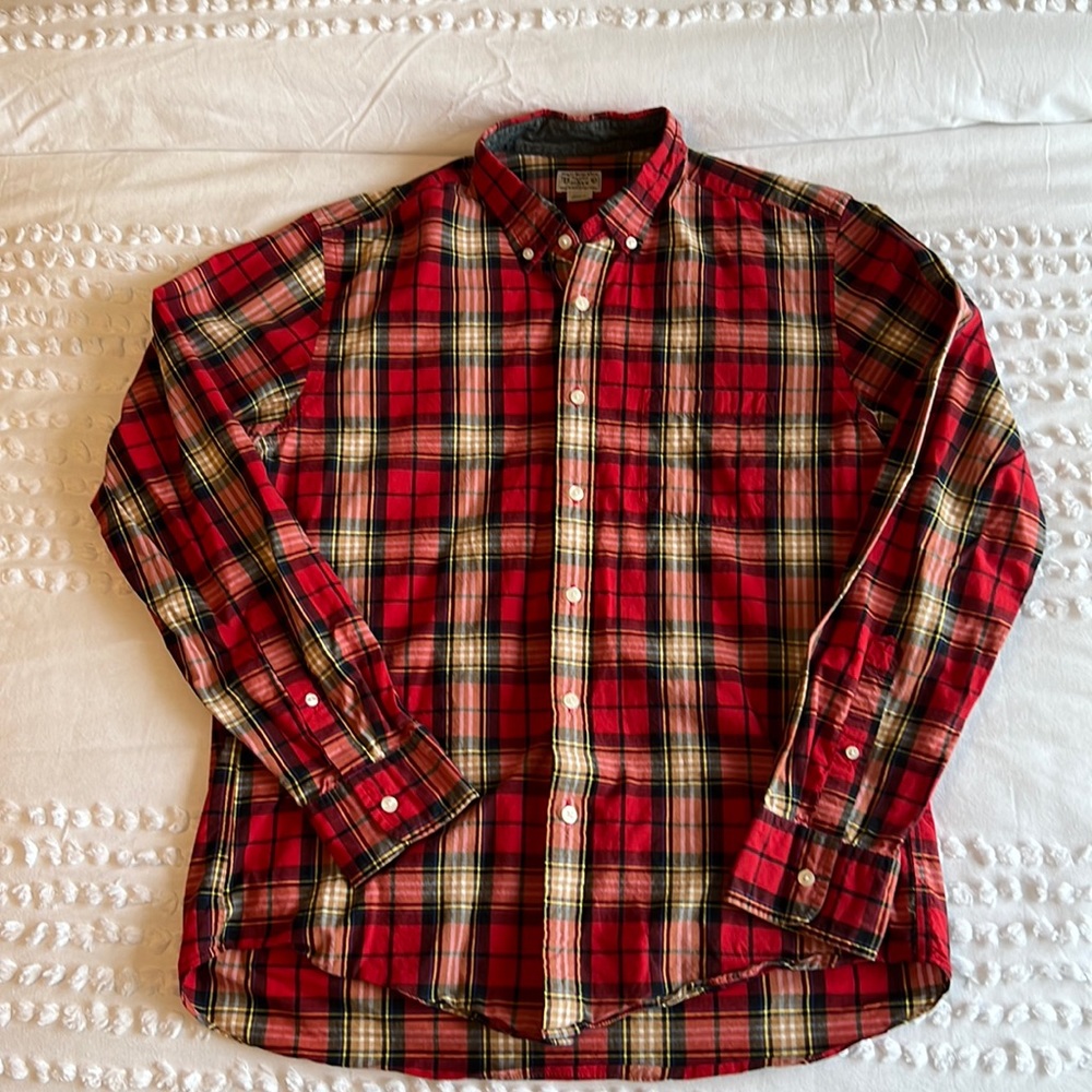 J Crew quality woven shirts Tailored by J Crew size L 100% Cotton